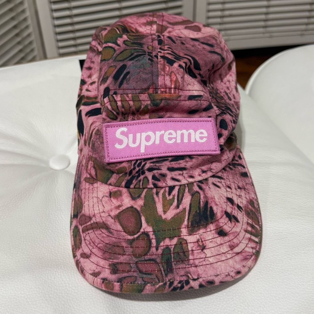 Supreme Military Camp Cap (SS22) Pink Prym1 Camo Authentic Pre Owned
